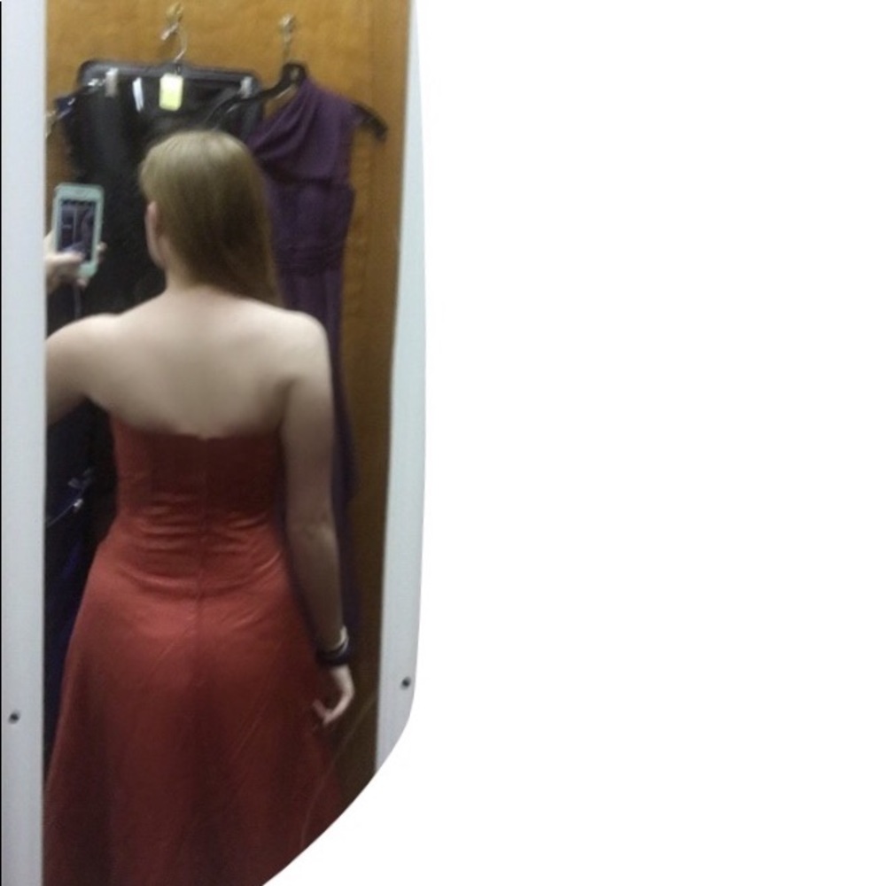 Rust colored prom dress